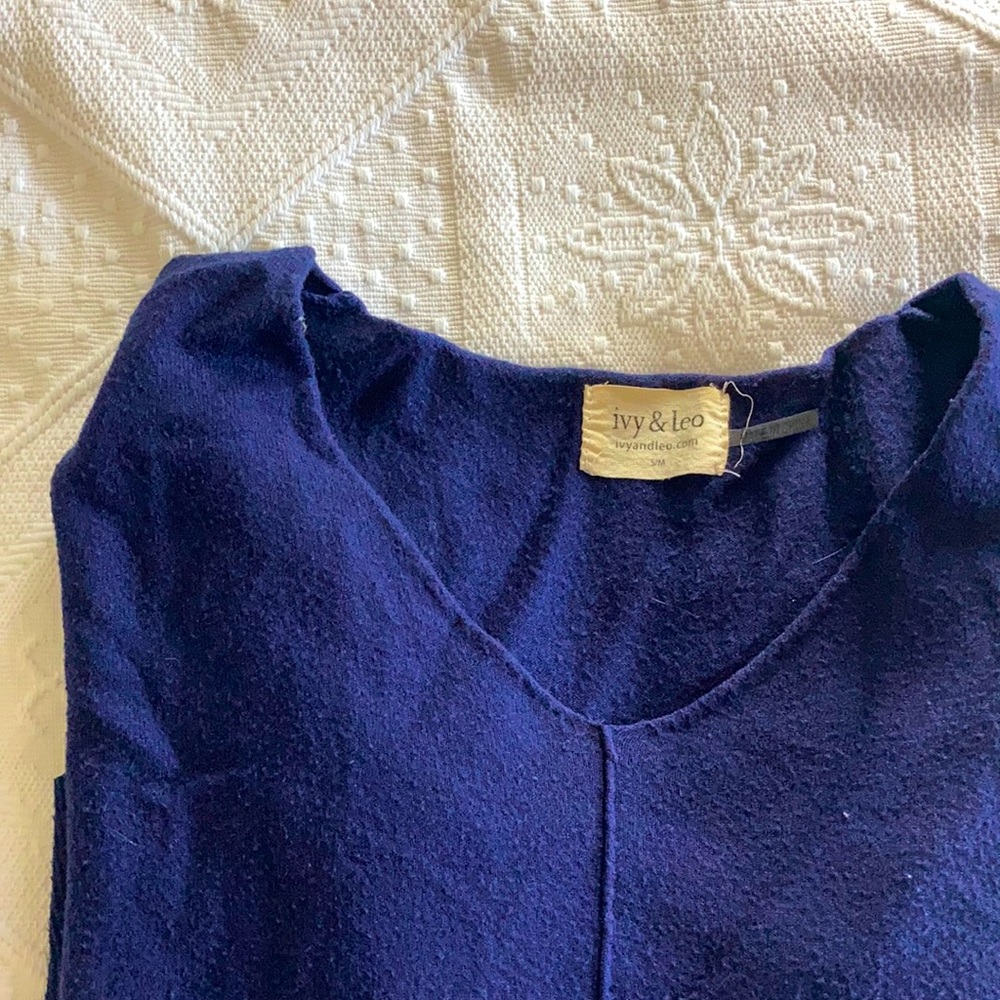 Ivy and Leo Navy Long Soft Sweater